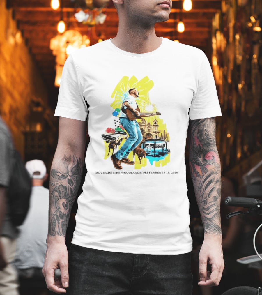 The Woodlands Concert Dover DE September 2026 Vintage Car Fireworks Artistry T-Shirt