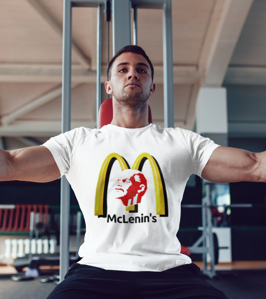 Vladimir Lenin Red Face McLenin's Yellow Arches T-Shirt