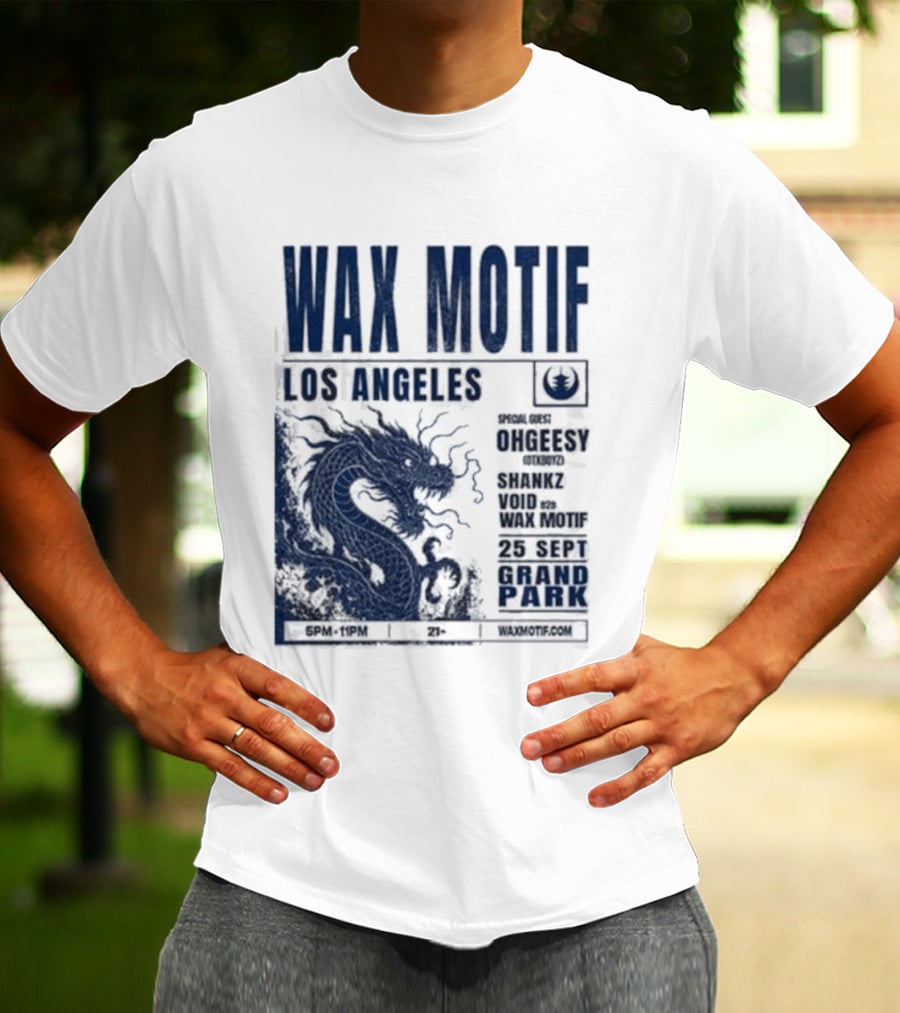 Wax Motif Los Angeles Grand Park Event With Ohgeesy September 25 2026 Dragon T-Shirt