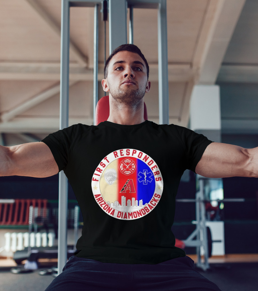 Arizona Diamondbacks First Responders Police Fire Dept EMT Appreciation T-Shirt