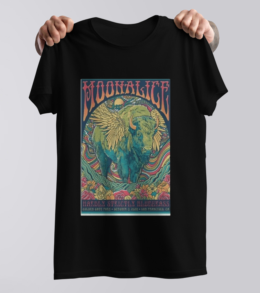 Moonalice Hardly Strictly Bluegrass Golden Gate Park October 3 2026 San Francisco CA T-Shirt