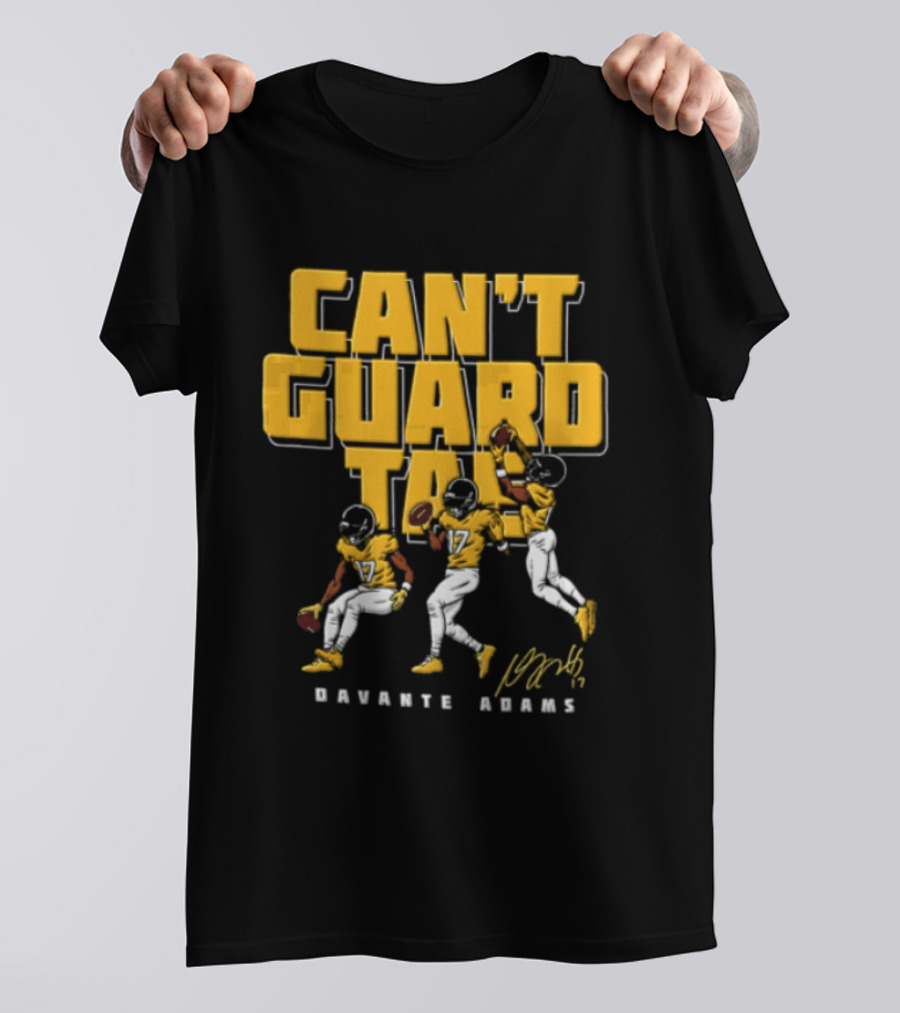 Can't Guard Tae 17 Davante Adams NFLPA Football Player Catching Throwing Ball T-Shirt
