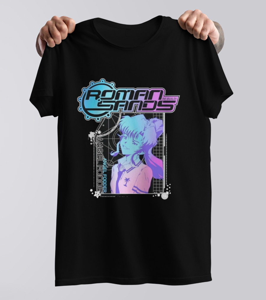 Roman Sands Re Build Angel Fodder Retro Anime Aesthetic T-Shirt