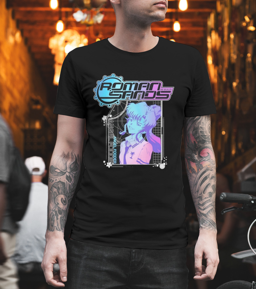 Roman Sands Re Build Angel Fodder Retro Anime Aesthetic T-Shirt