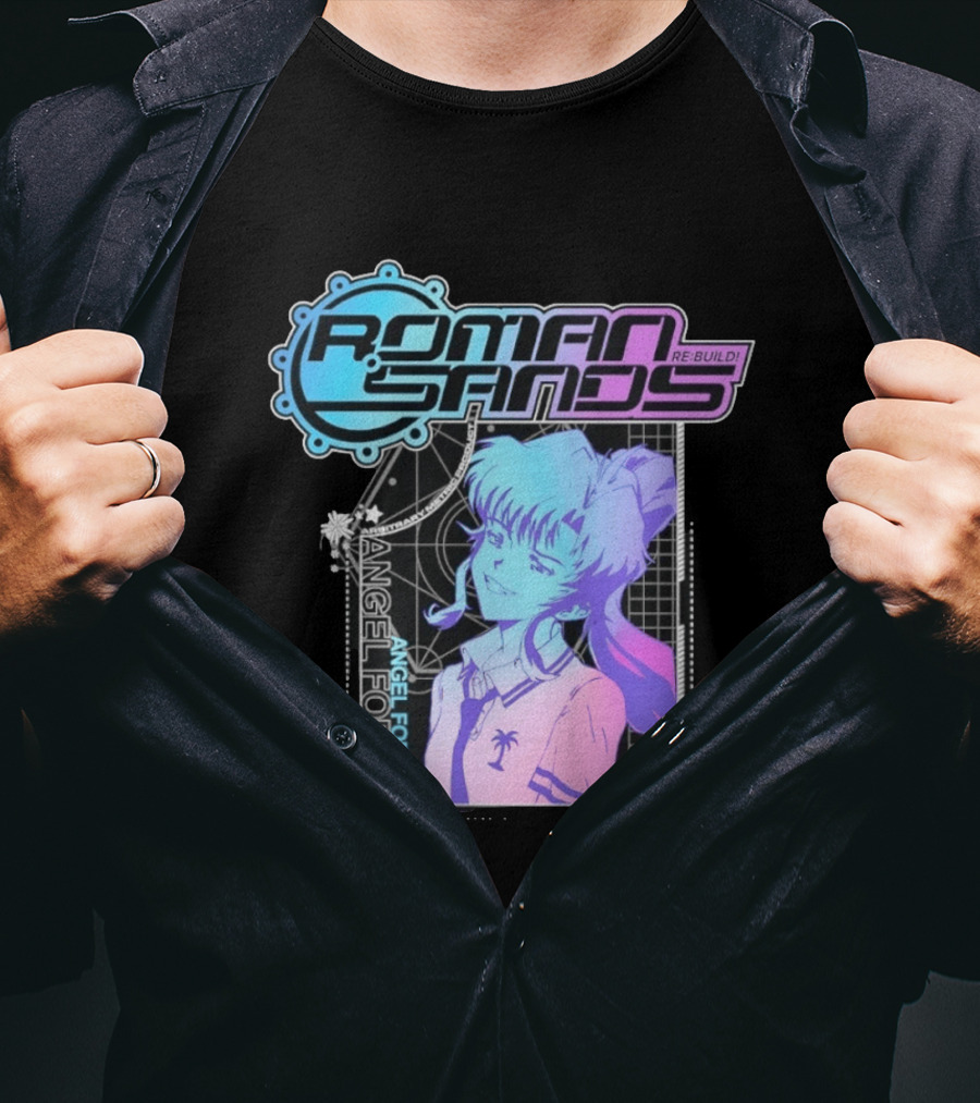 Roman Sands Re Build Angel Fodder Retro Anime Aesthetic T-Shirt