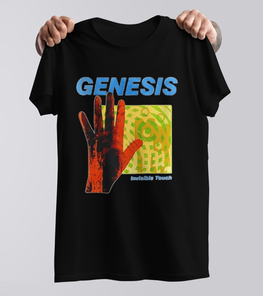 Genesis Invisible Touch Band Progressive Rock Album Cover Hand T-Shirt
