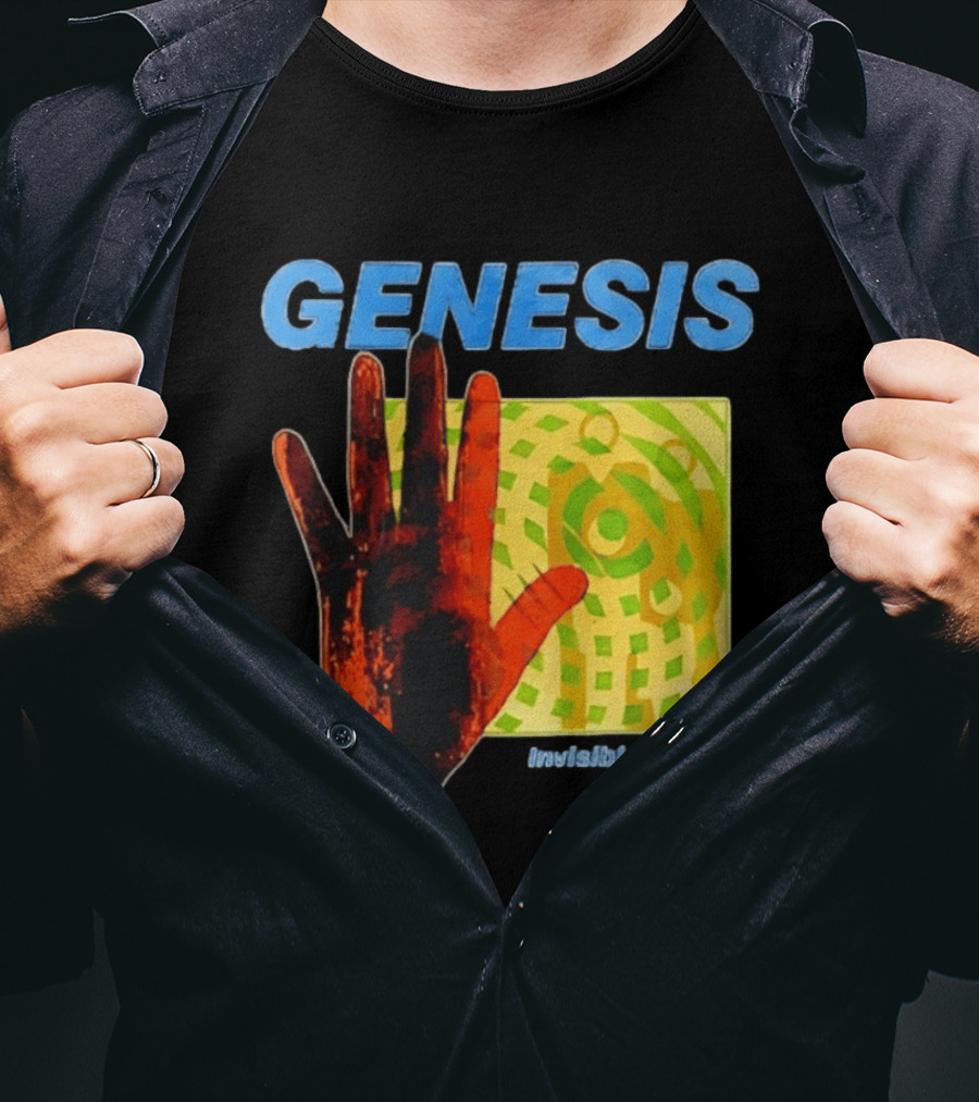 Genesis Invisible Touch Band Progressive Rock Album Cover Hand T-Shirt