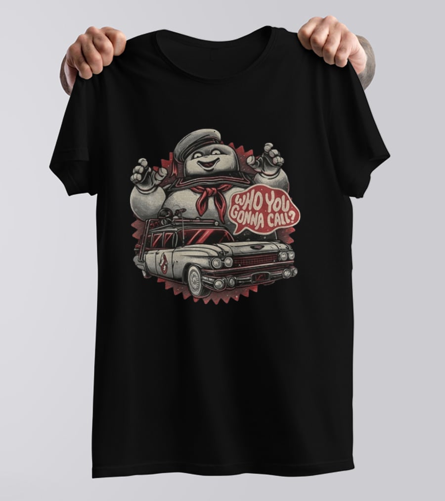 Ghostbusters Slimer Ecto 1 Who You Gonna Call Halloween T-Shirt