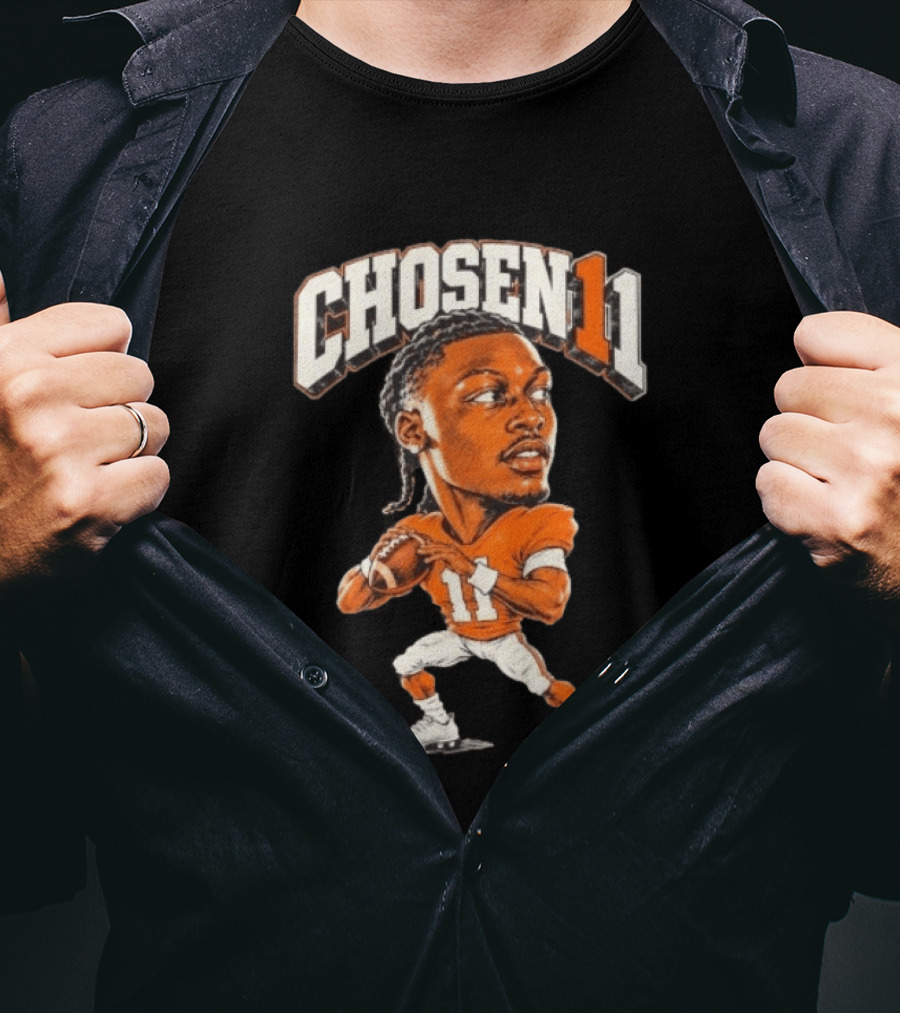 Josh Heupel Chosen11 Tennessee Vols Football Quarterback Caricature T-Shirt