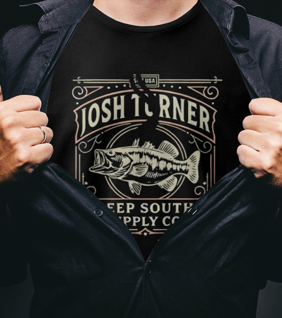 Josh Turner Deep South Supply Co Fishing Bass T-Shirt