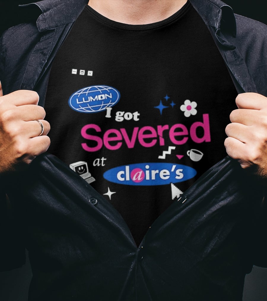 Lumon Severed At Claire's Severance Laptop Coffee Flower Cup Heart Stars T-Shirt