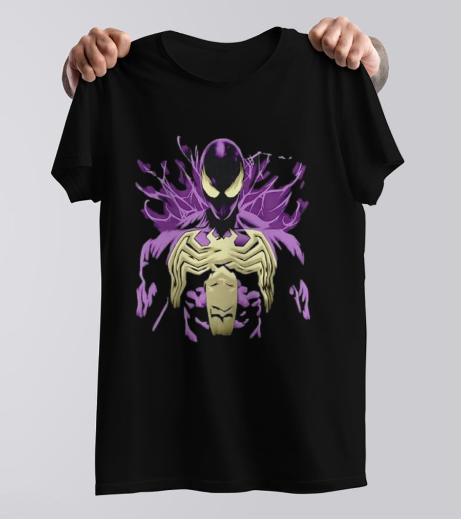 Venom Marvel Symbiote Spider Man Purple Black White T-Shirt