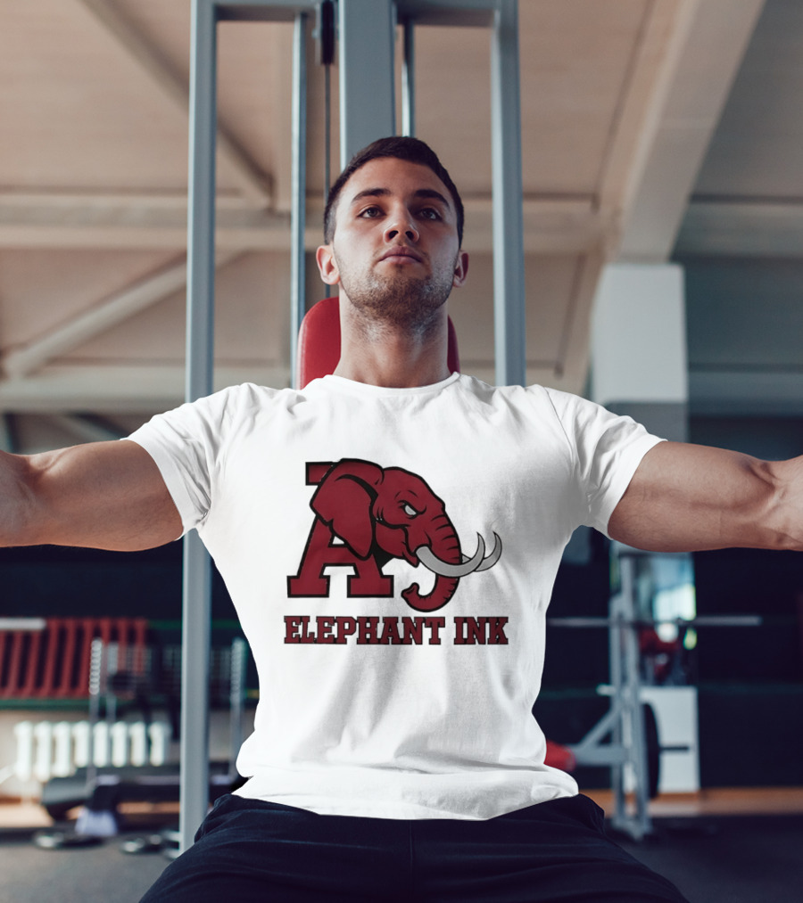 Alabama Crimson Tide Elephant Ink College Football T-Shirt