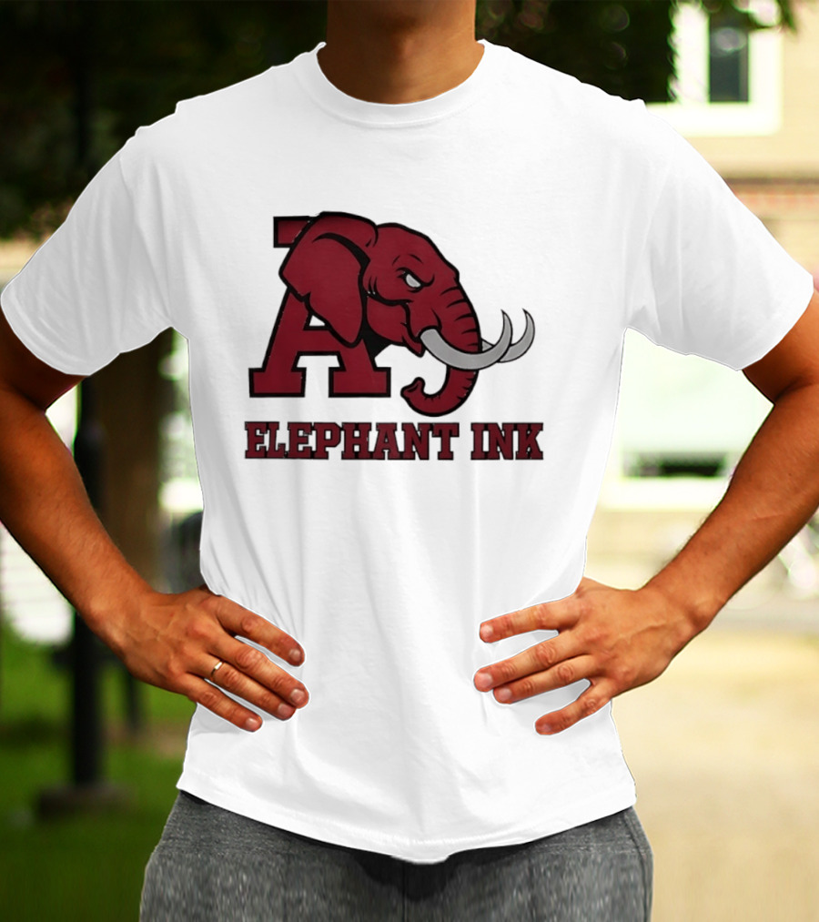 Alabama Crimson Tide Elephant Ink College Football T-Shirt