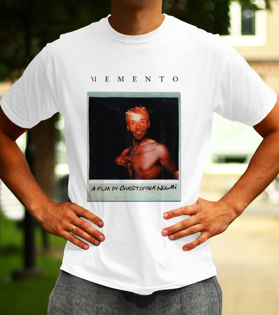 Memento A Film By Christopher Nolan Guy Pearce Polaroid Image T-Shirt