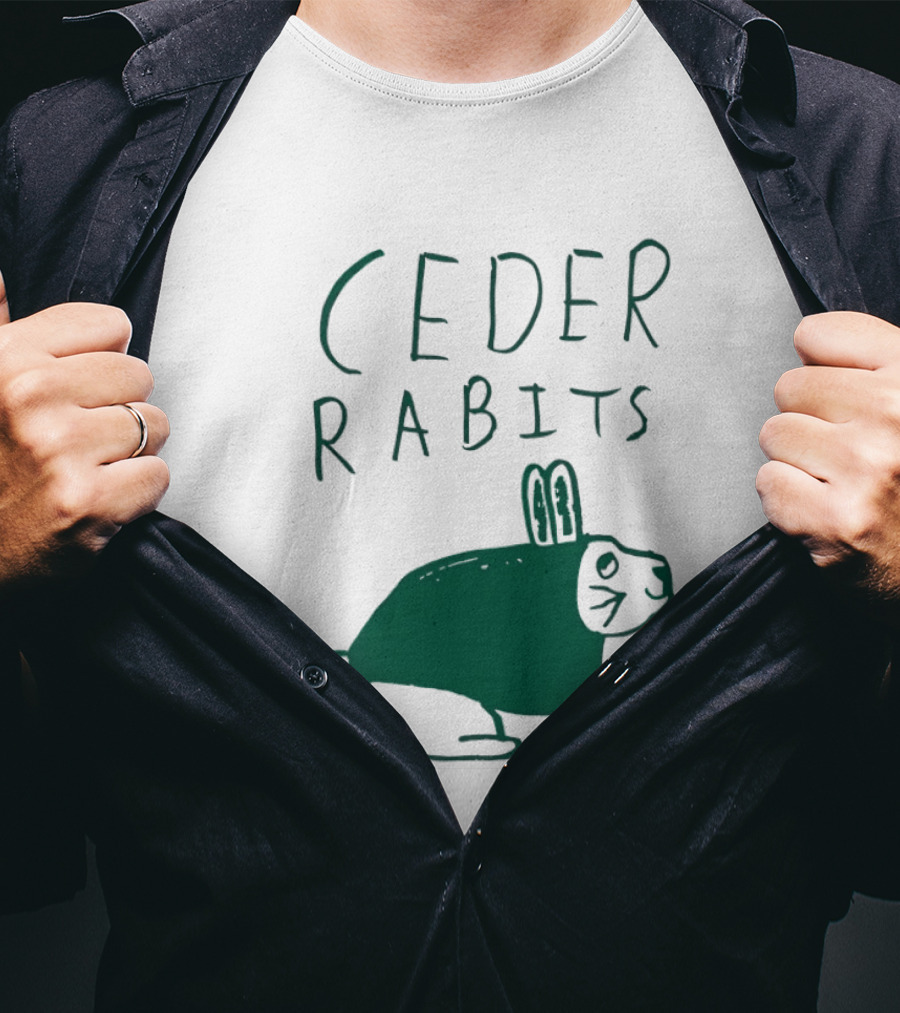 Ceder Rabits Hand Drawn Rabbit Bunny Sketch T-Shirt