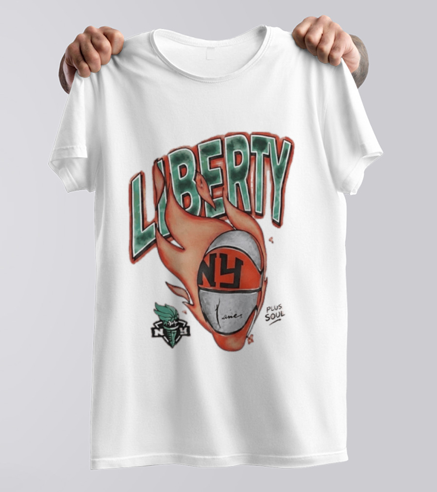 New York Liberty NY Basketball Plus Soul Flames T-Shirt