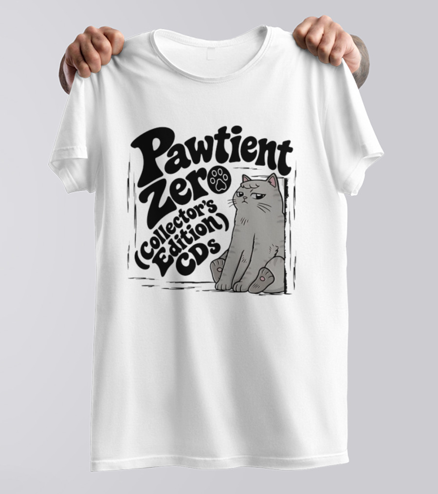Pawtient Zero Collectors Edition CDs Cat T-Shirt