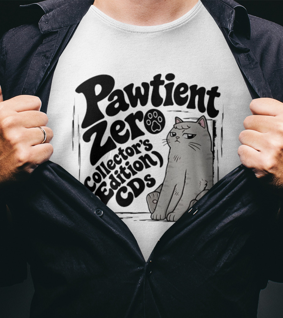 Pawtient Zero Collectors Edition CDs Cat T-Shirt