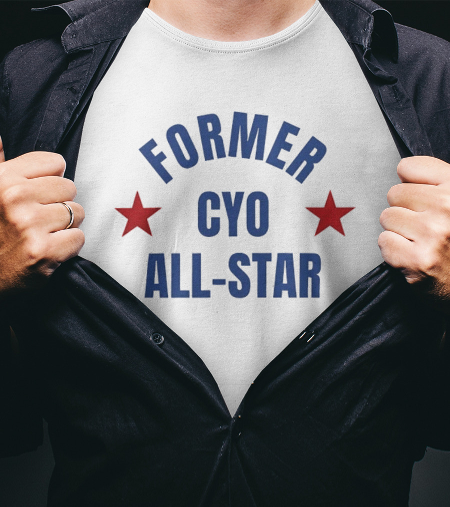 Former CYO All Star Youth Sports Basketball Two Red Stars T-Shirt