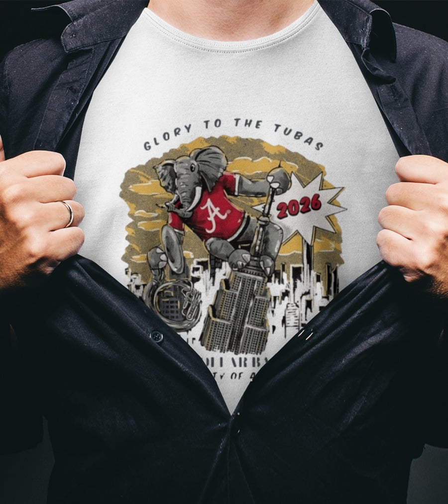 Glory To The Tubas 2026 Million Dollar Band University Of Alabama Elephant With Tuba T-Shirt