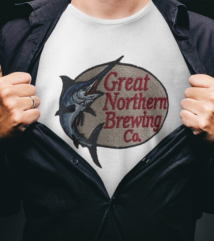 Great Northern Brewing Co Marlin Embroidery T-Shirt