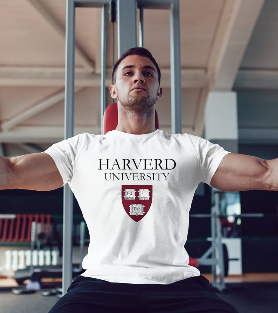 Harverd University Falsi Tas Si Veritas Shield Ivy League T-Shirt