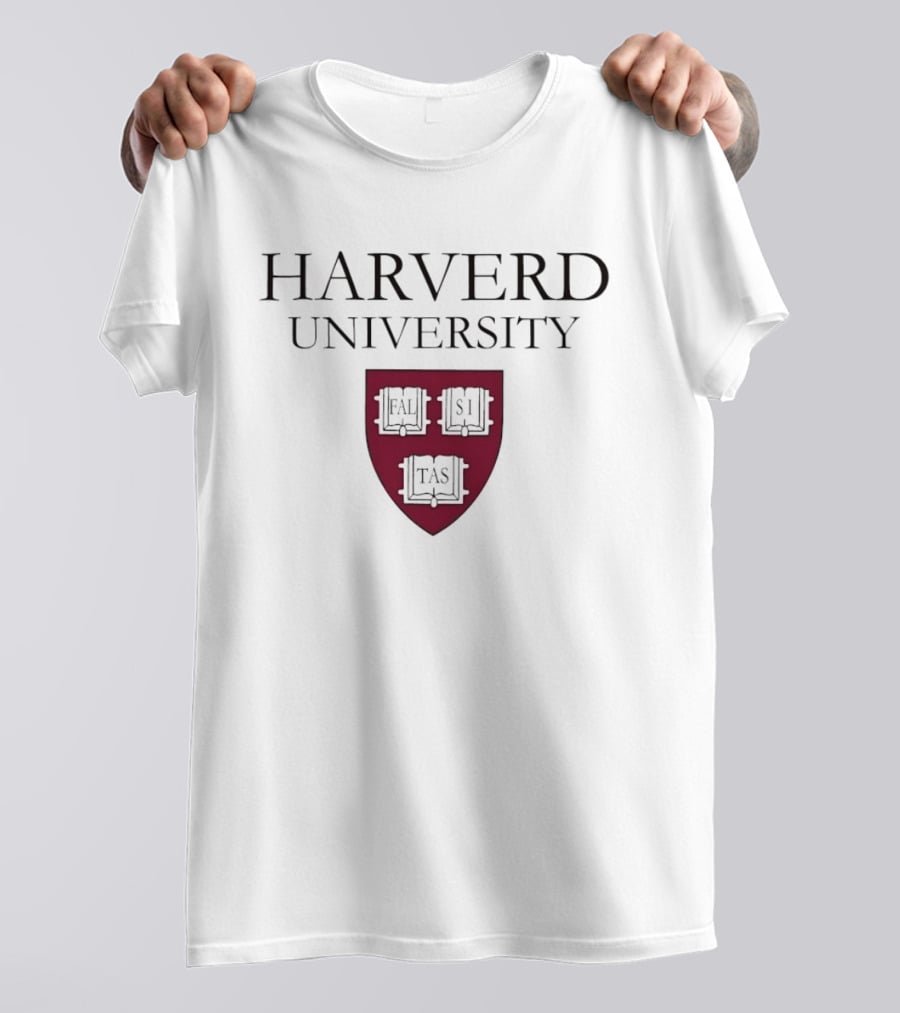 Harverd University Falsi Tas Si Veritas Shield Ivy League T-Shirt