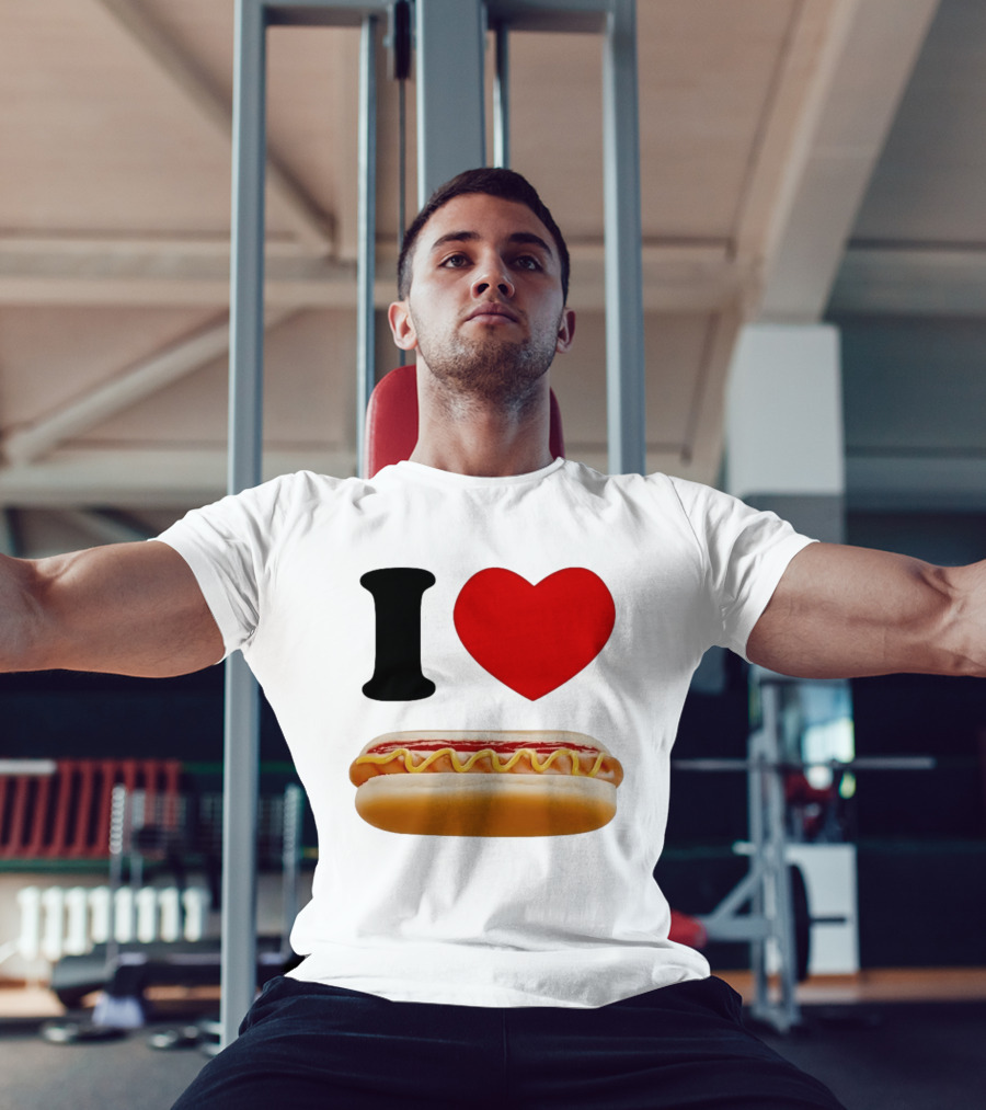 I Love Hot Dogs Summer Grilling Food T-Shirt