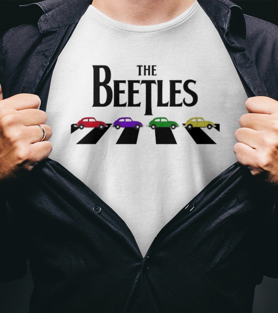 The Beetles VW Bug Colorful Volkswagen Cars Abbey Road T-Shirt