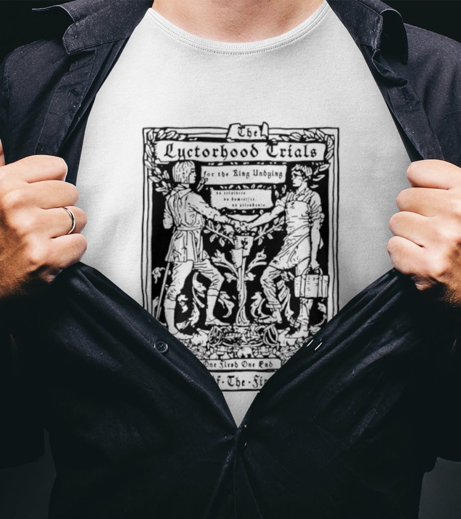 The Lyctorhood Trials Ring Undying One Flesh One End Temple Of The Ninth House Collection T-Shirt