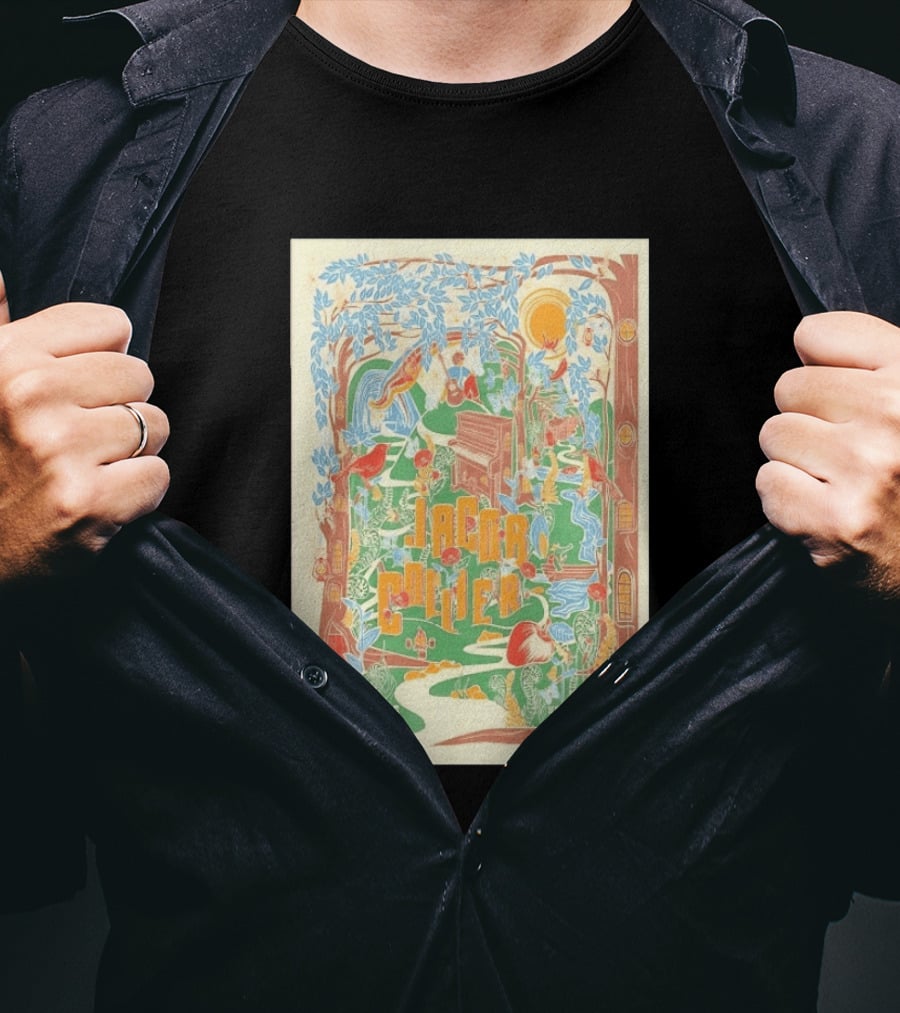 Jacob Collier The Caverns September 25 2026 Musical Forest Scene With Birds And Nature T-Shirt