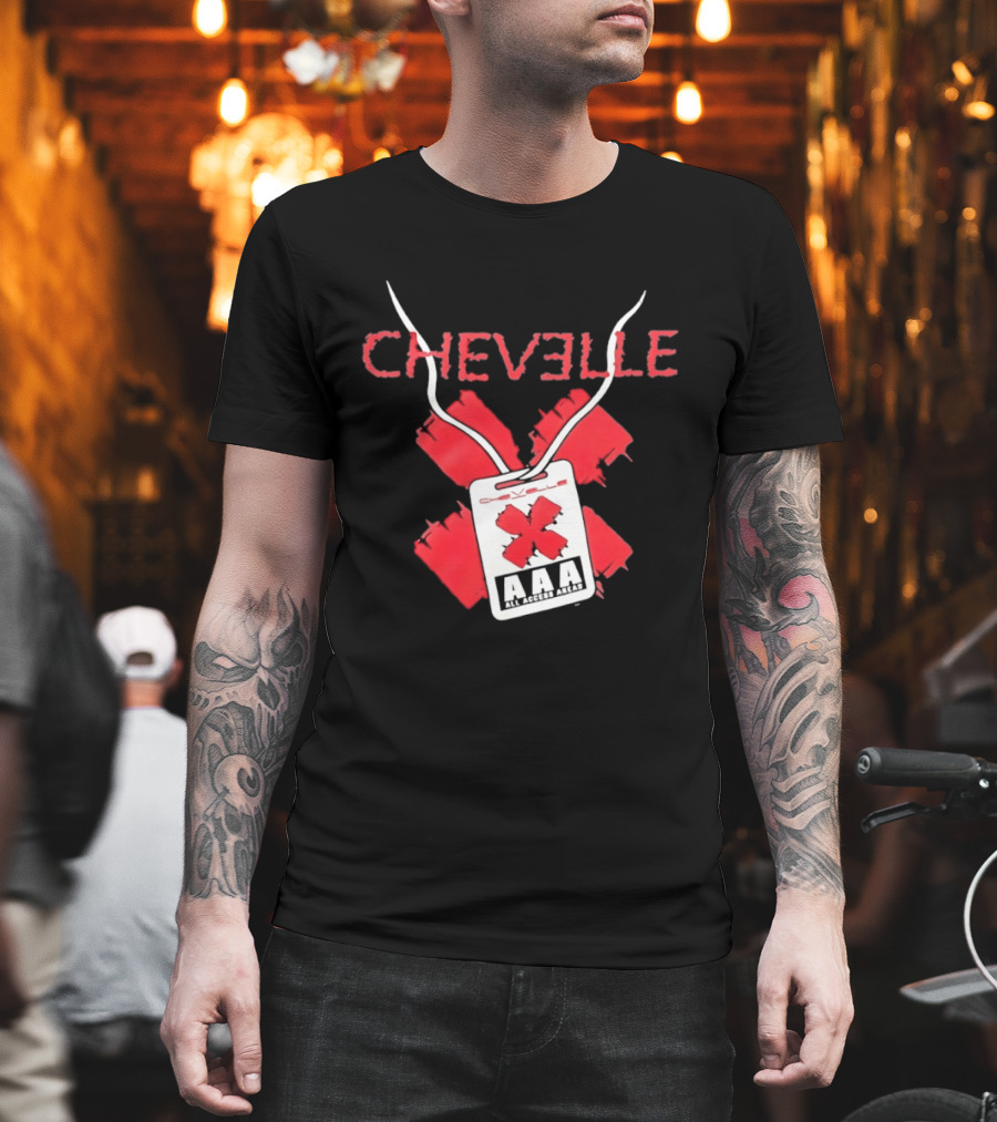 Chevelle AAA All Access Pass Red X Band Tour T-Shirt