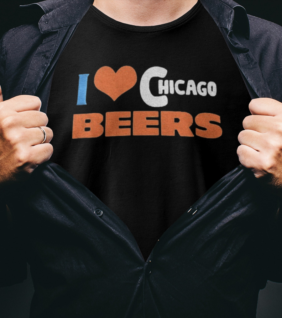 I Love Chicago Beers Dad T-Shirt