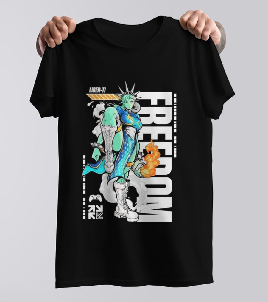 Liber Ti Chun Li Freedom Statue Of Liberty T-Shirt