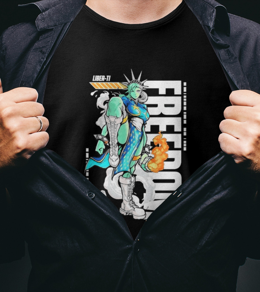 Liber Ti Chun Li Freedom Statue Of Liberty T-Shirt