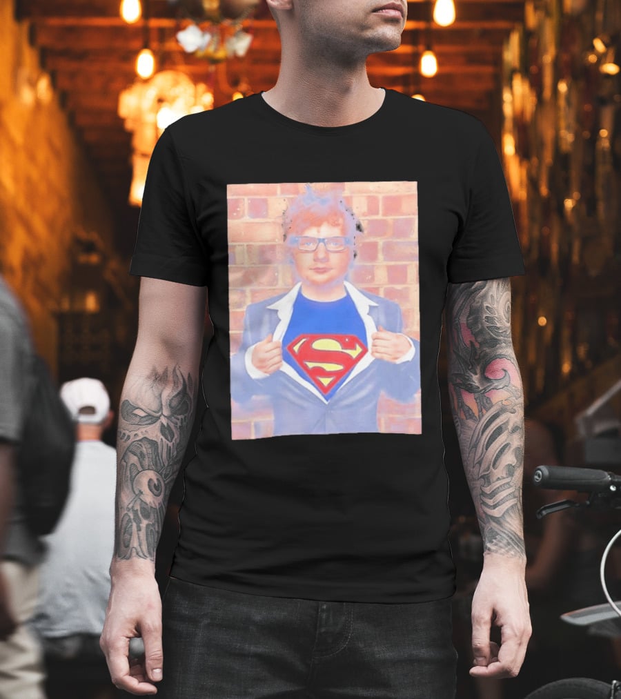 Ed Sheeran Superman Style Hero Look Iconic Rare Find T-Shirt
