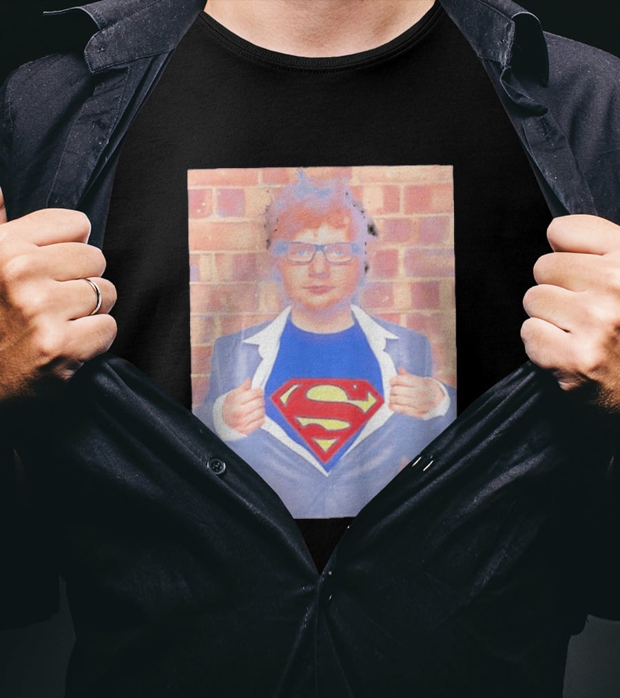 Ed Sheeran Superman Style Hero Look Iconic Rare Find T-Shirt