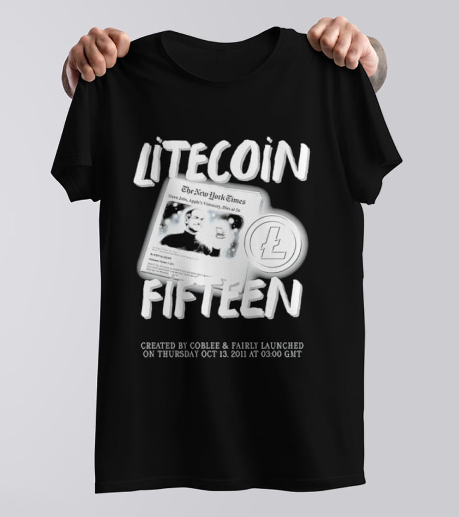 Litecoin Fifteen Created By Coblee Fairly Launched 2011 2026 T-Shirt