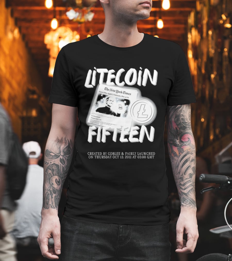 Litecoin Fifteen Created By Coblee Fairly Launched 2011 2026 T-Shirt
