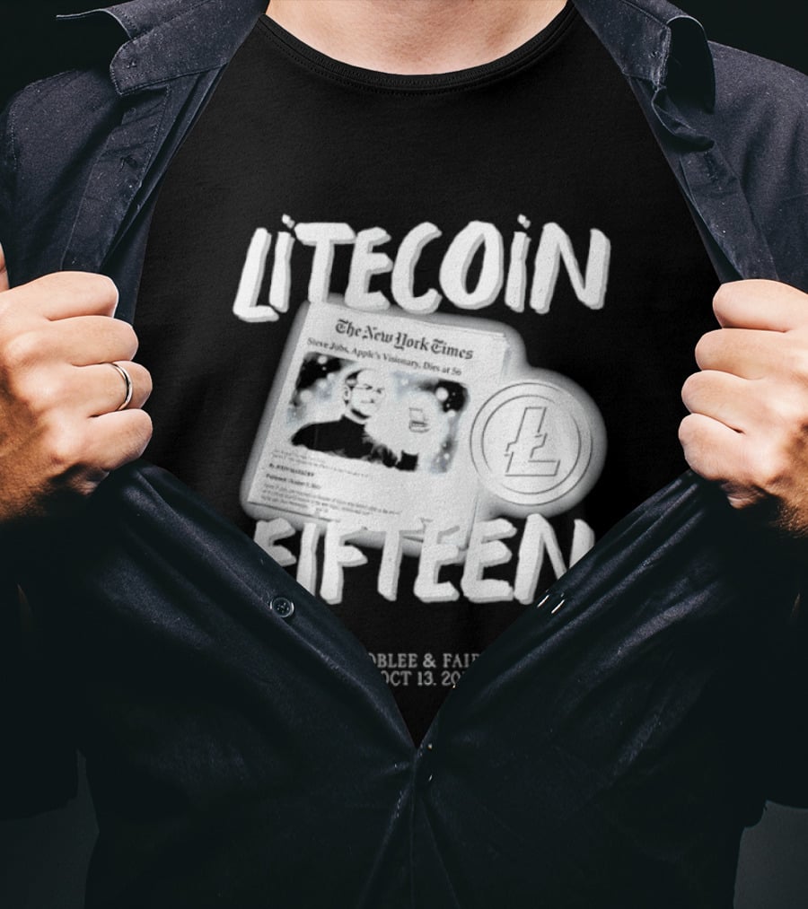 Litecoin Fifteen Created By Coblee Fairly Launched 2011 2026 T-Shirt
