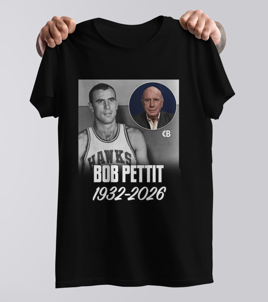 Bob Pettit Hawks Legend 1932 2026 T-Shirt