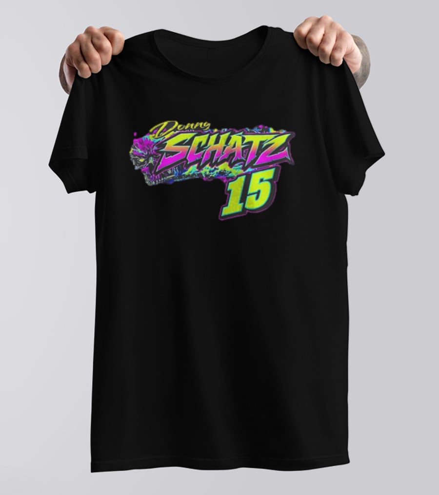 Donny Schatz 15 Vibrant Racing Skull World Of Outlaws Sprint Cars T-Shirt