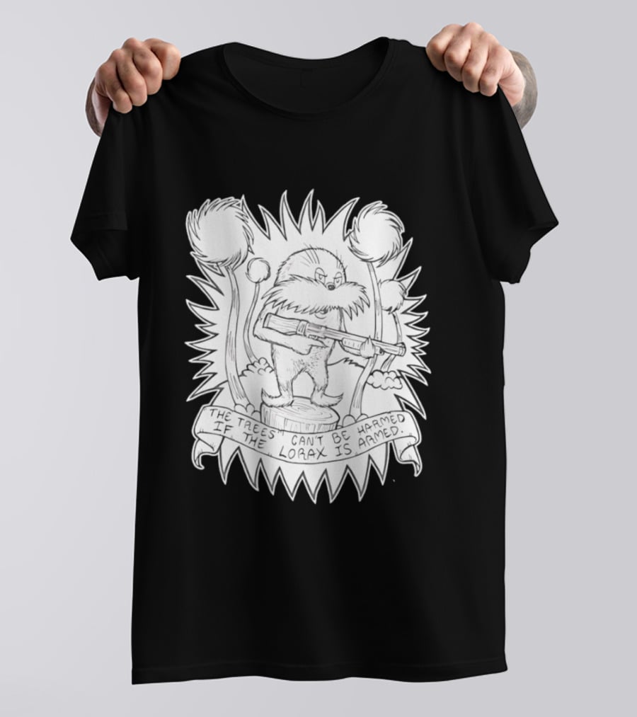 Lorax Shotgun Dr Seuss Trees Mashup T-Shirt