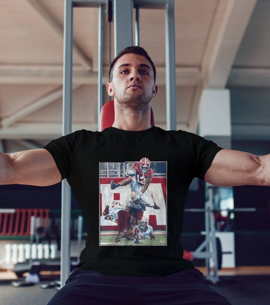 Alabama Football EJ Crowell Leaping Over Noles Defenders T-Shirt