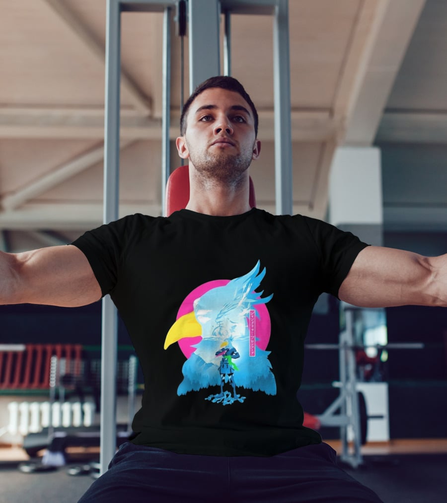 Shangri La Frontier Sunraku Eagle Art Gaming Manga Fantasy T-Shirt