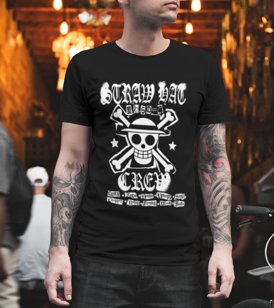 Straw Hat Crew Monkey D Luffy Roronoa Zoro Nami Usopp Sanji Chopper Robin Enocka Franky Ethan Brook Jinbe T-Shirt