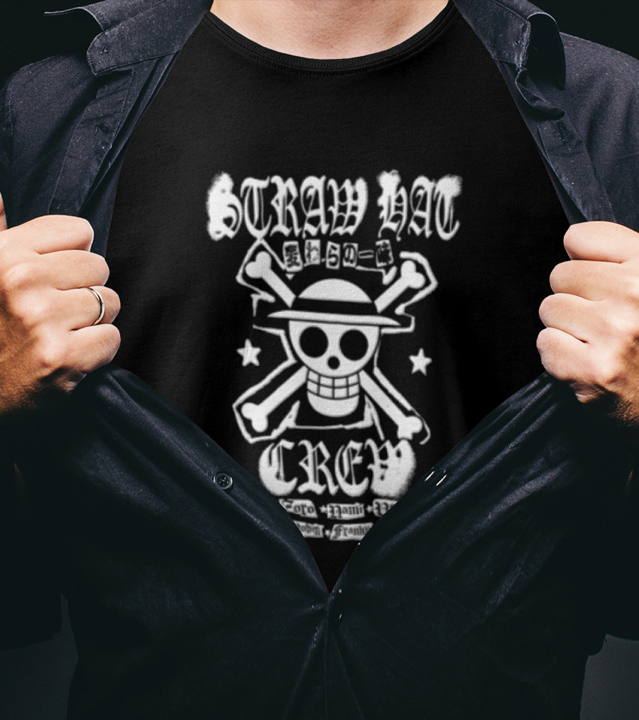 Straw Hat Crew Monkey D Luffy Roronoa Zoro Nami Usopp Sanji Chopper Robin Enocka Franky Ethan Brook Jinbe T-Shirt