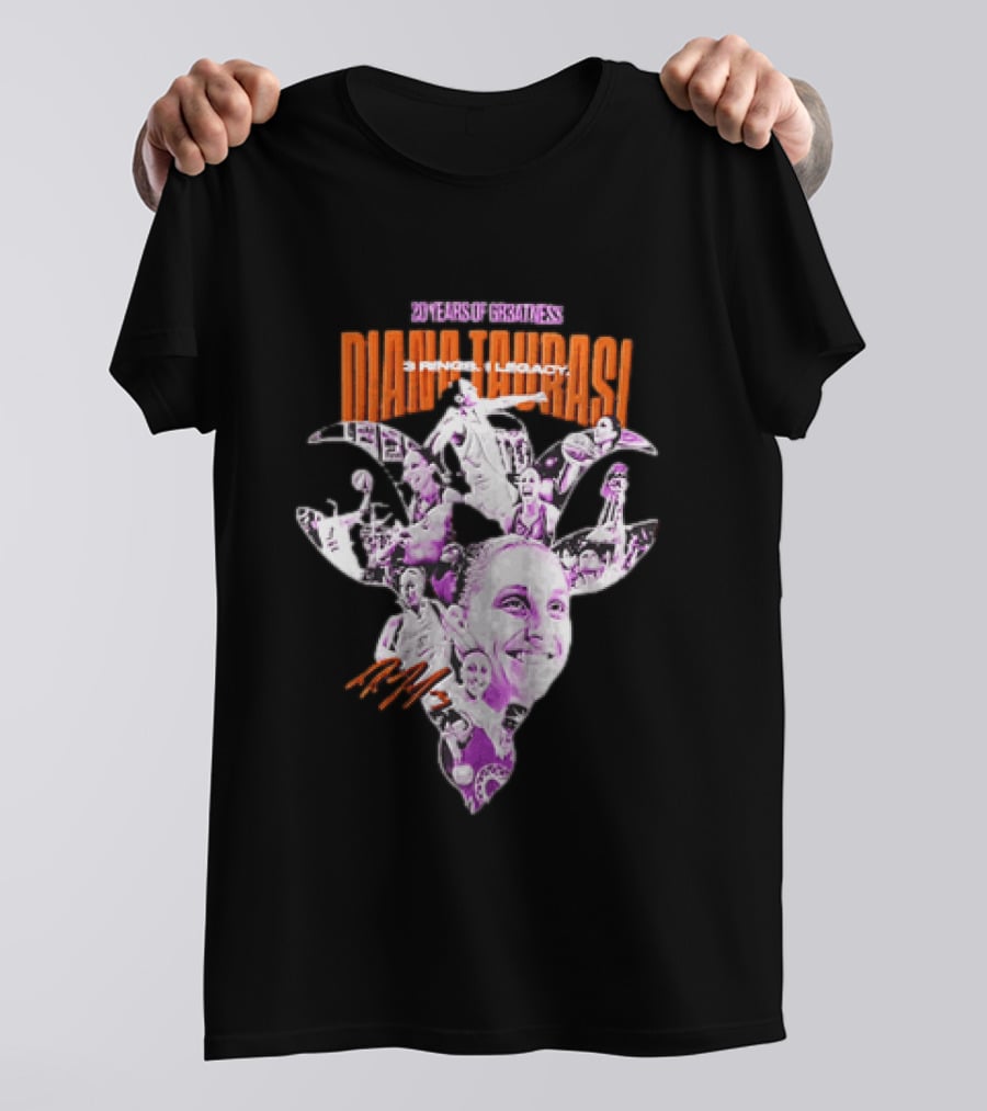 20 Years Of Greatness Diana Taurasi 3 Rings Legacy T-Shirt