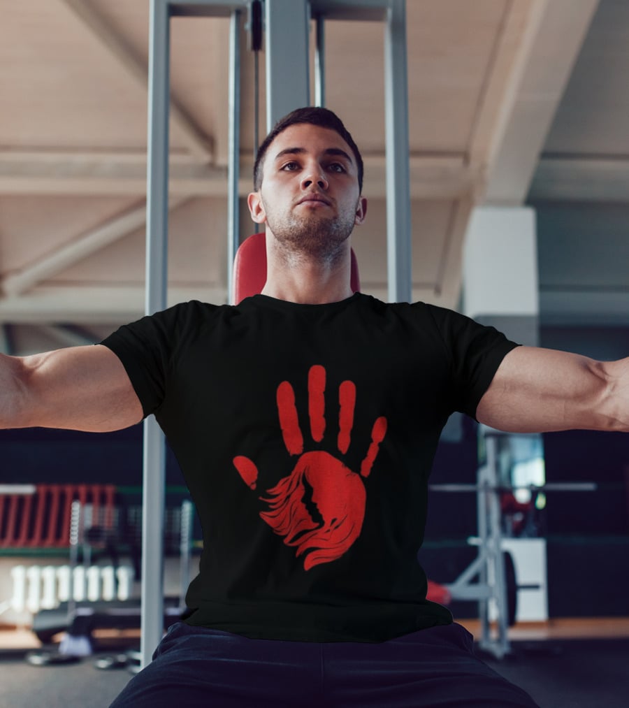 No More Stolen Sisters MMIW Awareness Red Handprint Symbol Advocacy T-Shirt